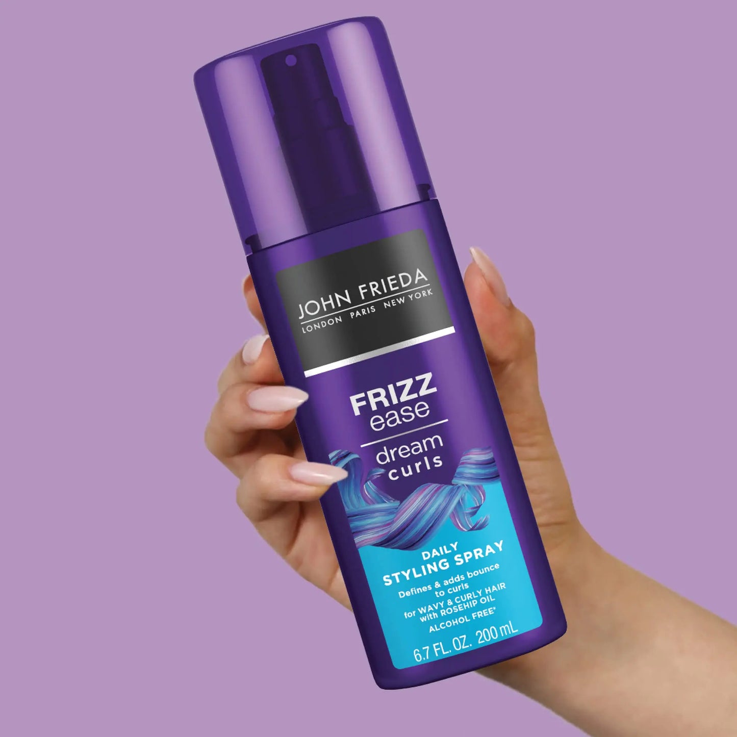 John Frieda Anti Frizz, Frizz Ease Dream Curls Daily Styling Spray for Curly Hair, Magnesium-enriched Formula, Revitalizes Natural Curls, 6.7 Ounce Styling Spray (Pack of 1) 6.7 Fl Oz (Pack of 1)