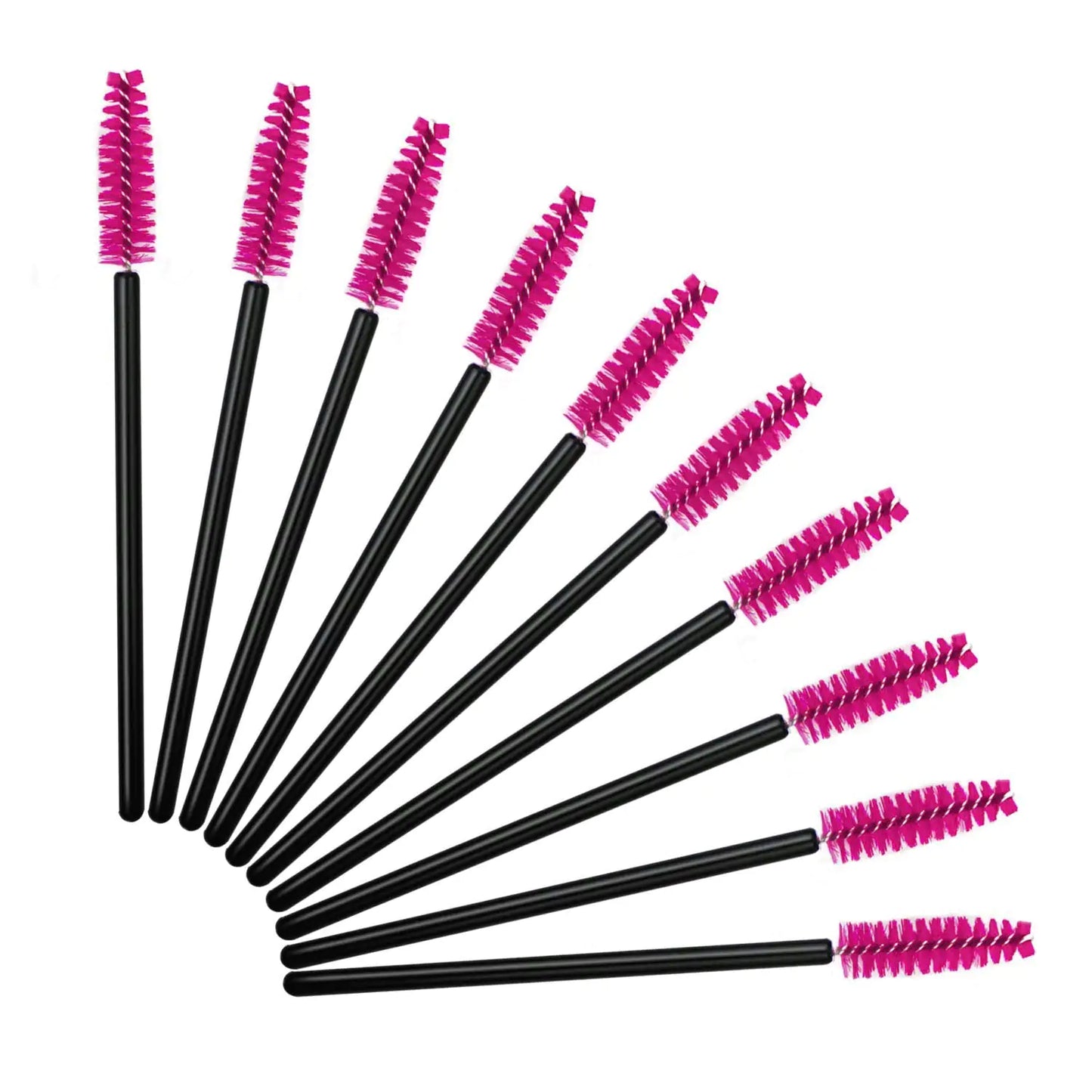 100PCS Disposable Eyelash Mascara Brushes for Eye Lashes Extension Eyebrow and Makeup(Rose) Rose 100 Count (Pack of 1)