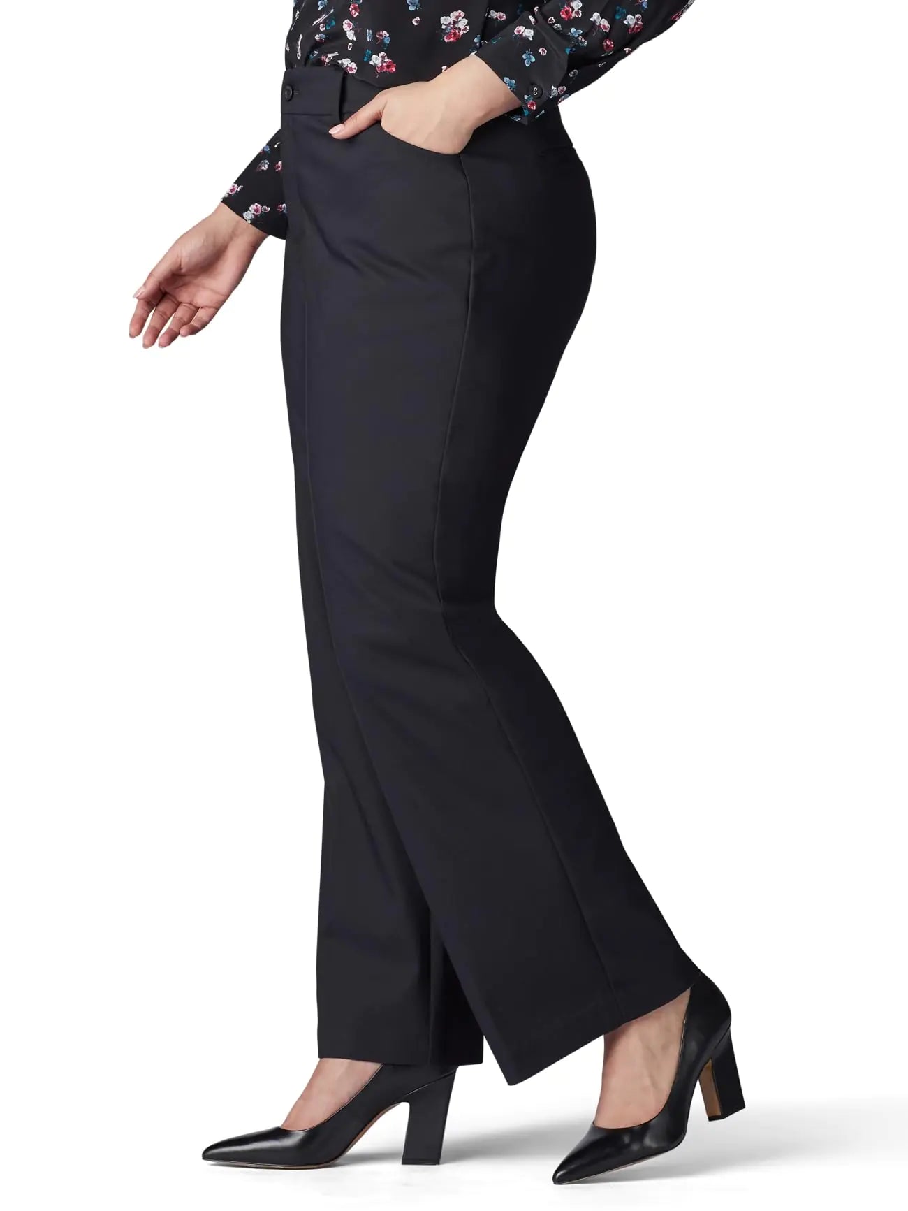 Lee Plus Size Ultra Lux Comfort with Flex Motion Trouser Pant 18 Plus Petite Black